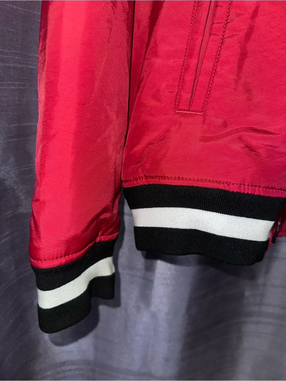 Vintage True Religion Varsity Jacket Size Large Red Varsity Rare Great logo